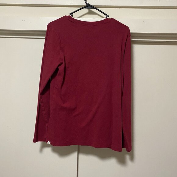 Eddie Bauer long sleeve red wine top, size XL - Picture 5 of 9
